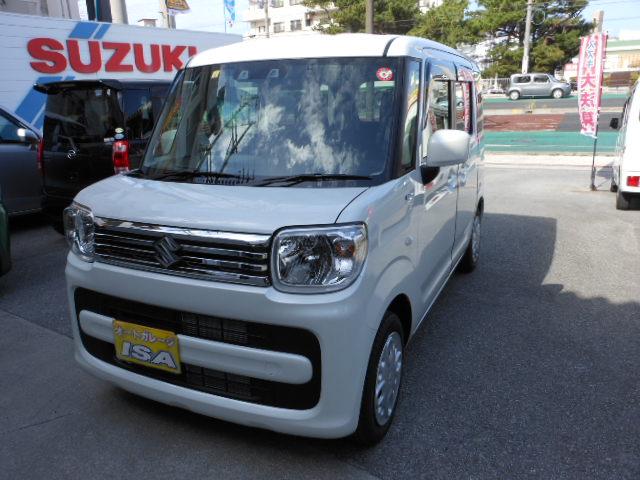 沖縄の中古車 スズキ スペーシア 車両価格 169万円 リ済込 2023(令和5)年 15km パールホワイト