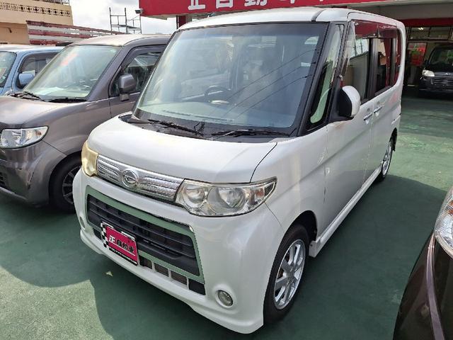 沖縄県宜野湾市の中古車ならタント カスタムＸ　純正アルミ　社外ナビ　バックカメラ　ＥＴＣ　左側パワスラ