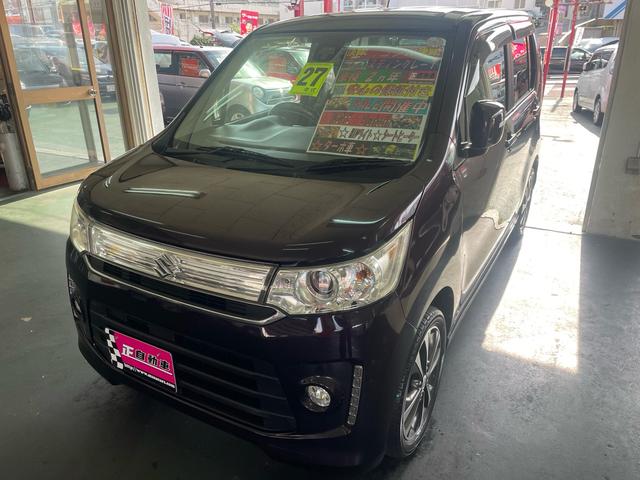 沖縄県の中古車ならワゴンＲスティングレー Ｔ　プッシュスタート　スマートキー　社外ナビ／ＴＶ　　シートヒーター