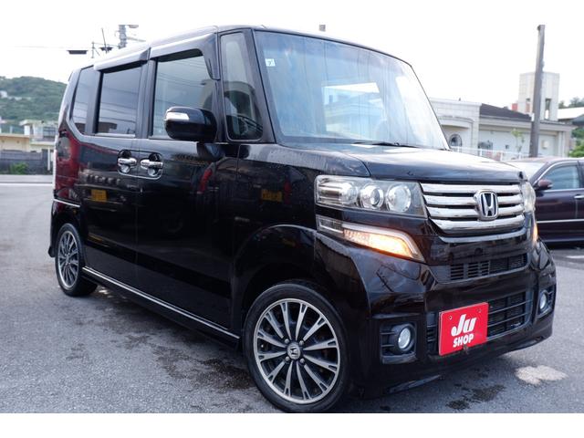 沖縄県の中古車ならＮ－ＢＯＸカスタム Ｇ　ターボＳＳパッケージ　ナビ・バックカメラ―・ＥＴＣ・純正アルミ