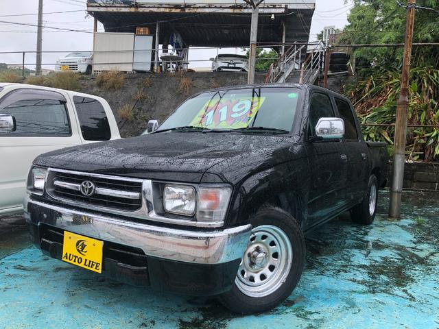 沖縄の中古車 トヨタ ハイラックススポーツピック 車両価格 119万円 リ済込 1998(平成10)年 17.6万km ブラック