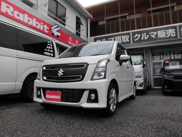 沖縄県の中古車ならワゴンＲスティングレー ハイブリッドＸ　ワンオーナー　スズキセーフティーサポート　ナビ　ＴＶ　バックカメラ　Ｂｌｕｅｔｏｏｔｈ　全方位カメラ　純正アルミホイール