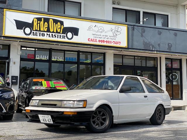 沖縄県中頭郡北谷町の中古車ならカローラレビン ＧＴＶ　後期　ＮＥＷオールペンセミレストア済・　Ｆ車高調・ＢＬＩＺＴ車検対応マフラー・車検対応タコ足・軽量リアゲート・ロールバー