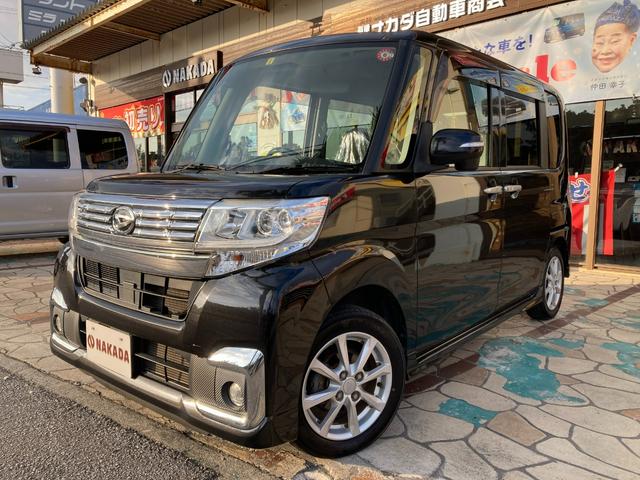 沖縄県中頭郡嘉手納町の中古車ならタント カスタムＸ　パワースライドドア　キーフリーシステム　セキュリティーアラーム　ＤＶＤ　ＵＳＢ　シートヒーター　シートリフター