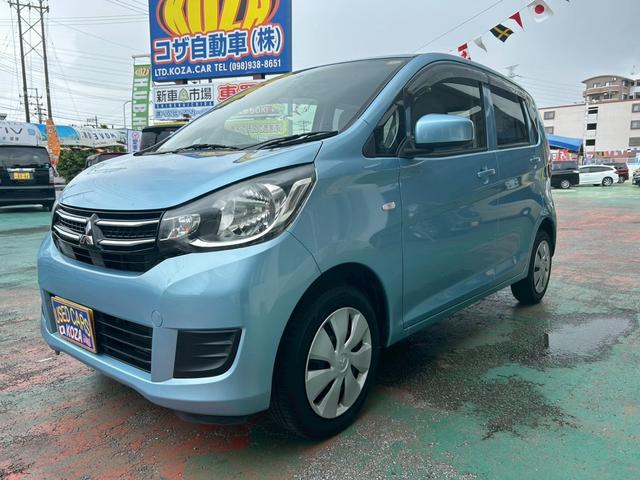 沖縄県の中古車ならｅＫワゴン Ｅ　社外ＮＡＶＩ＆ＴＶ・バックモニター・Ｂｌｕｅｔｏｏｔｈ・ライトレベライザー・シートヒーター・横滑り防止装置・ＥＴＣ・電動格納ミラーマニュアルエアコン・ＣＤ・プッシュスタート・スマートキー