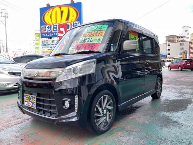 沖縄県の中古車ならスペーシアカスタム Ｊスタイル　スマートキー　プッシュスタート　両側パワースライドドア　レーダーブレーキサポート　衝突軽減システム　アイドリングストップ