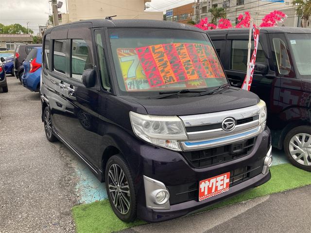 沖縄県の中古車ならタント カスタムＲＳ　ナビ　ＴＶ　ＥＴＣ　両側パワースライドドア　スマートキー　アイドリングストップ　アルミホイール　プッシュスタート