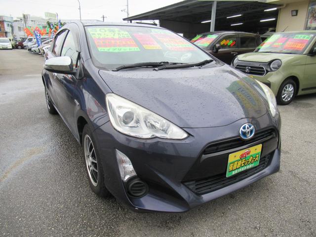 沖縄県中頭郡嘉手納町の中古車ならアクア Ｇ　横滑り防止装置　スマートキー　盗難防止装置　ステアリングリモコン　ＥＴＣ　電動格納ドアミラー　社外１５インチアルミホイール　クルーズコントロール　新品地デジ　ナビ　Ｂｌｕｅｔｏｏｔｈ　ＤＶＤ　ＳＤ