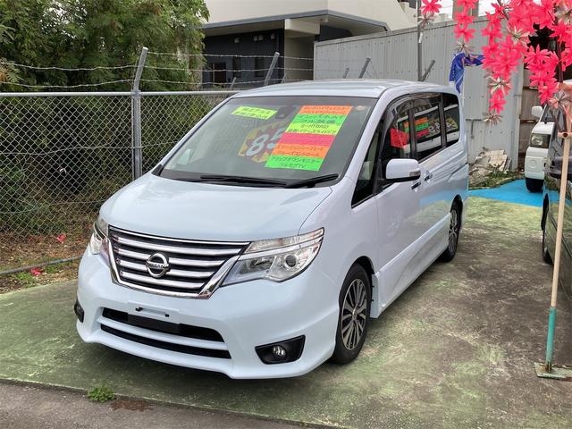 沖縄県の中古車ならセレナ ハイウェイスター　Ｓ－ハイブリッド　ナビ　フルセグＴＶ　スマートキー　アイドリングストップ　両側パワースライドドア　エマージェンシーブレーキ　フリップダウンモニター