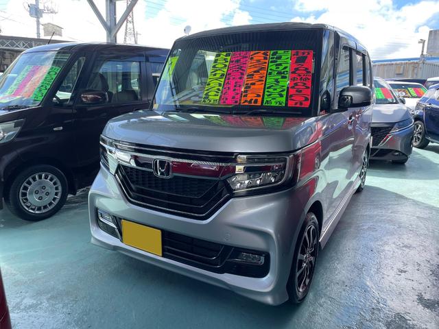 沖縄県の中古車ならＮ－ＢＯＸカスタム Ｇ・Ｌホンダセンシング　純正ナビ　前後ドラレコ　片側パワースライドドア