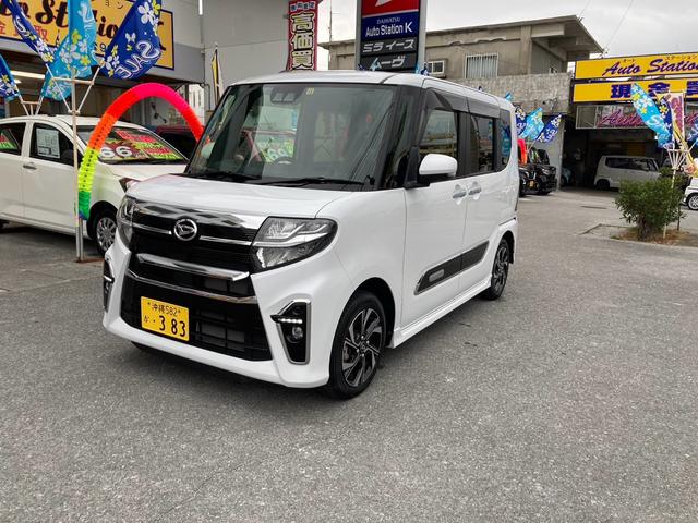 沖縄県糸満市の中古車ならタント カスタムＸ　カスタムＸ　両側パワースライドドア　ナビ　ＴＶ　プッシュスタート　スマートキーオートエアコン