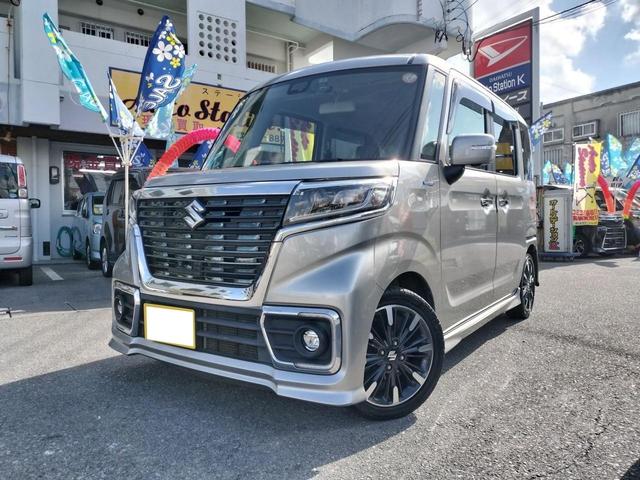 沖縄県の中古車ならスペーシアカスタム ハイブリッドＸＳターボ　両側パワースライドドア・Ｂｌｕｅｔｏｏｔｈ・バックカメラ・キーレスエントリー・スマートキー・ベンチシート・フルフラット・シートヒーター・オートライト・オートマチックハイビーム・クリアランスソナー