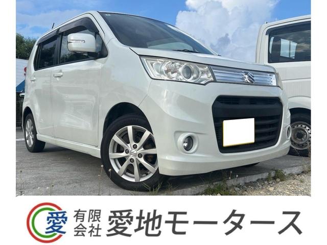 沖縄県の中古車ならワゴンＲスティングレー Ｘ　７インチＴＶナビ／ＤＶＤ・ＣＤ再生／スマートキー／プッシュスタート／アイドリングストップ／フロントフォグ／純正アルミホイール／オートエアコン／電動格納ミラー／パワーウィンドウ