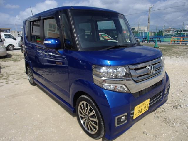 沖縄の中古車 ホンダ Ｎ－ＢＯＸカスタム 支払総額 85万円 リ済込 2016(平成28)年 5.0万km ブルーＭ