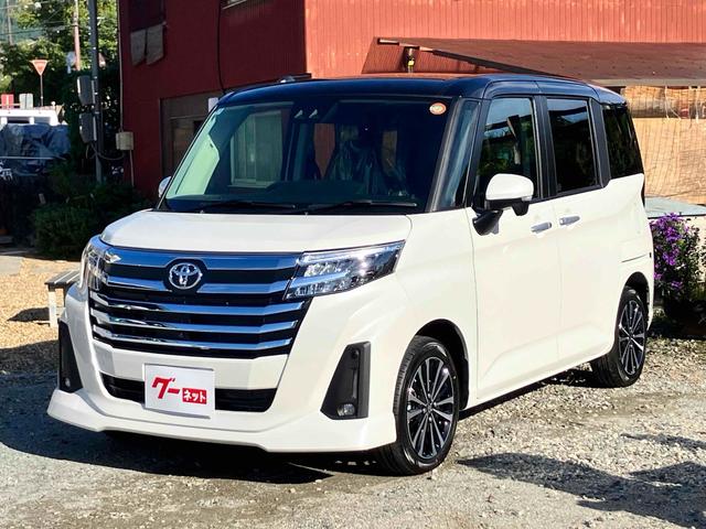 ルーミー カスタムＧ－Ｔ　全周囲カメラ　ＴＶ　両側電動スライドドア　クリアランスソナー　オートクルーズコントロール　衝突被害軽減システム　アルミホイール　オートライト　ＬＥＤヘッドランプ　スマートキー　アイドリングストップ（1枚目）