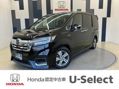 ステップワゴンスパーダ スパーダハイブリッドGホンダセンシング ホンダ認定中古車 後席モニター LED CMBS リヤカメラ スマキー Aストップ ESC USB入力 両側自動ドア オートエアコン クルーズコントロール 地デジ 記録簿 ETC車載器 DVD再生 中古車画像