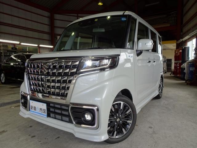 スズキ スペーシアカスタム ハイブリッドｘｓ 届出済未使用車 スマートキ 両側電動スライドドア オートマチックハイビームの中古車 グーネット中古車