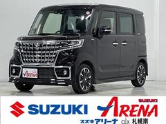 スズキ　スペーシアカスタム　ハイブリッドＸＳターボ　スズキセーフティ　禁煙車　９インチ純正メモリナビ