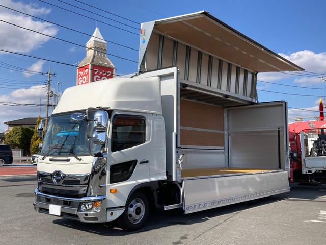 ヒノレンジャー(国産車その他) 日野　中型アルミウイング　パワーゲート付　２．２５ｔ積　トランテックス製アルミウイング　Ｒ５年７月製　トランテックス製跳ね上げパワーゲート 中古車画像