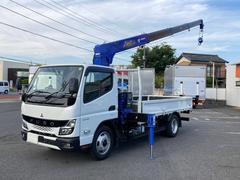 キャンター ふそう 小型 クレーン付平ボディー 最大積載2000kg タダノ4段(2.63t吊)ZX264HRSA R5年8月製 ラジコン フックイン 警報型 セイコーラック2個 標準ロングボディー 中古車画像