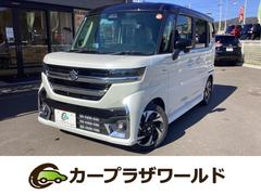 スペーシアカスタム ハイブリッドXS 届出済未使用車 スズキセーフティサポート ブラック2トーンルーフ 全方位モニター付メモリーナビゲーション スズキコネクト対応通信機 9インチHDディスプレイ フルセグTV Bluetooth ヘッドアップディスプレイ 中古車画像