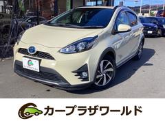 アクア クロスオーバー トヨタセーフティセンス ストラーダSDナビ フルセグTV Bluetooth SD録音 DVD Bカメラ ETC ドライブレコーダー ハーフレザーシート プッシュスタート オートLEDライト 純正AW 中古車画像