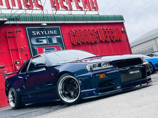 日産 スカイライン２５ｇｔターボ ユーラスフルエアロ オーバーフェンダー ｆ ｒ ｂｌｉｔｚマフラー ｉｃ エアクリ ｔｅｉｎ車高調 ローマウントｇｔウイング ｃｌｅａｖｅ１０ ５ｊアルミ ｌｅｄテール ｂｒｉｄｅフルバケの中古車 車体価格4万円