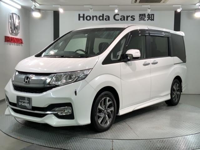 ホンダ ステップワゴンスパーダ スパーダ　ＨｏｎｄａＳＥＮＳＩＮＧ　８人乗り　禁煙１オ‐ナ－　最長５年保証　純正ナビ　ＢＴａｕｄｉｏ　ＵＳＢ接続　フルセグＤＶＤ　Ｒカメラ　ＥＴＣ　ＬＥＤライト　両側電動ドア　ドアバイザ－　クル－ズＣＲ　衝突軽減ブレ－キ　整備記録簿