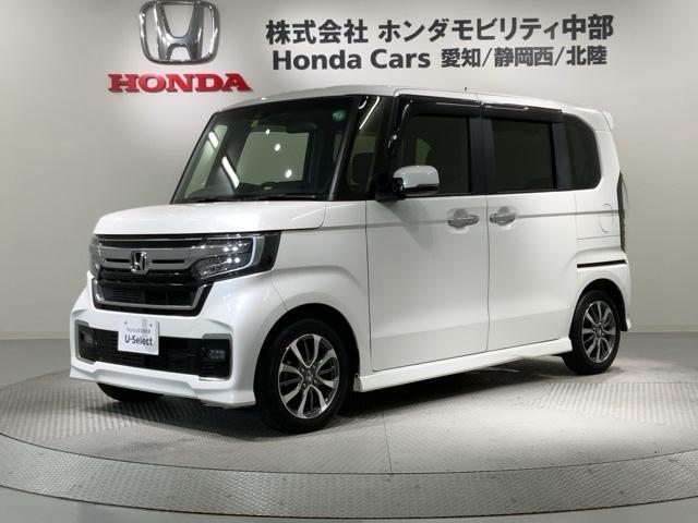 N-BOXカスタム L ホンダセンシング 最長5年保証 ナビ Rカメラ CD DVD BTオーディオ TV サイド+カーテンエアバック アルミ LEDヘッド シートヒーター クルコン 左側電動スライドドア ワンオーナー 禁煙(1枚目)