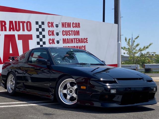 １８０ＳＸ(日産) タイプＸ　フルエアロ　ＴＥＩＮ車高調　ＷＯＲＫマイスター１７インチＡＷ　社外マフラー　ブーストメータ 中古車画像