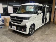 スペーシアカスタム ハイブリッドXS デュアルカメラブレーキサポート 全方位カメラ付きSDナビ LEDヘッドライト 純正AW 後席シートオットマン 両側パワースライドドア 中古車画像