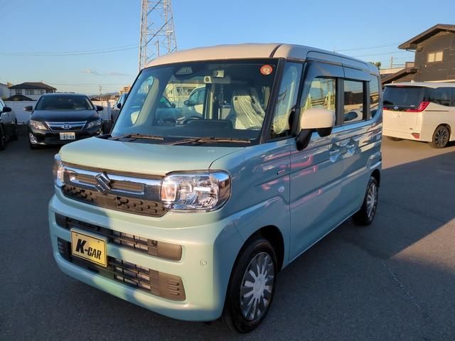 スペーシア ハイブリッドX ETC 全周囲カメラ 両側電動スライドドア ナビ TV クリアランスソナー レーンアシスト 衝突被害軽減システム LEDヘッドランプ スマートキー アイドリングストップ シートヒーター ベンチシート(1枚目)