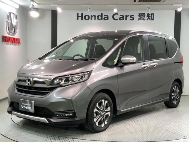 ハイブリッド・クロスター　ＨｏｎｄａＳＥＮＳＩＮＧ新車保証試乗禁煙車　純正ナビＶＸＭ－２３４ＶＦｉ　ＥＴＣ　Ｂｌｕｅｔｏｏｔｈ　リアカメラ　両側電動　オートライト　フォグライト　サイドＳＲＳ　シートヒーター　アルミＷ