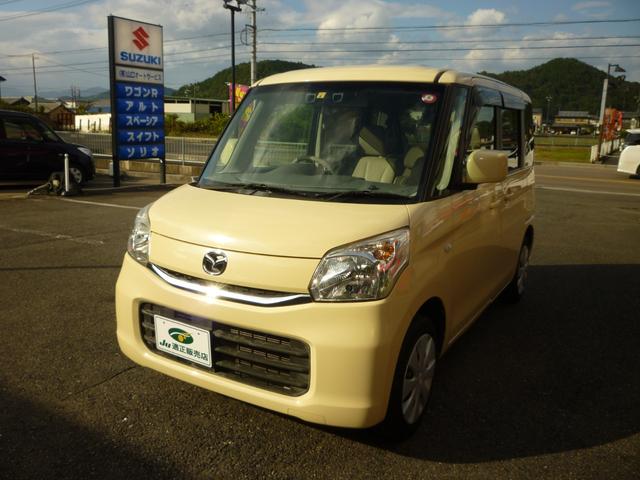 フレアワゴン XS 両側スライドドア TV 衝突被害軽減システム スマートキー アイドリングストップ 電動格納ミラー シートヒーター ベンチシート CVT 盗難防止システム ABS ESC CD DVD再生 USB(1枚目)