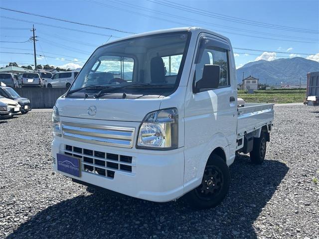 マツダ スクラムトラック ＫＣエアコン・パワステ　ワンオーナー車　４ＡＴ　４ＷＤ　エアコン　パワステ　ＡＢＳ　社外１２インチアルミホイール　運転席・助手席エアバッグ　ＡＭ／ＦＭラジオ　横滑り防止　１２Ｖソケット