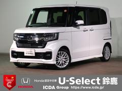 N-BOXカスタム Lターボ 社外メモリーナビ フルセグTV CD&DVD再生 ブルートゥース バックカメラ 両側電動スライドドア LEDオートライト ドラレコ ワンオーナー 禁煙車 シートヒーター ハーフレザーシート ターボ 中古車画像