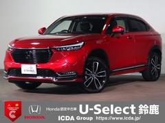 ヴェゼル e:HEVZ ギャザズ9インチナビ フルセグTV CD&DVD再生 ブルートゥース バックカメラ ETC2.0 ハーフレザーS シート&ステアリングヒーター LEDオートライト ワンオーナー 禁煙車 ドラレコ前後 中古車画像