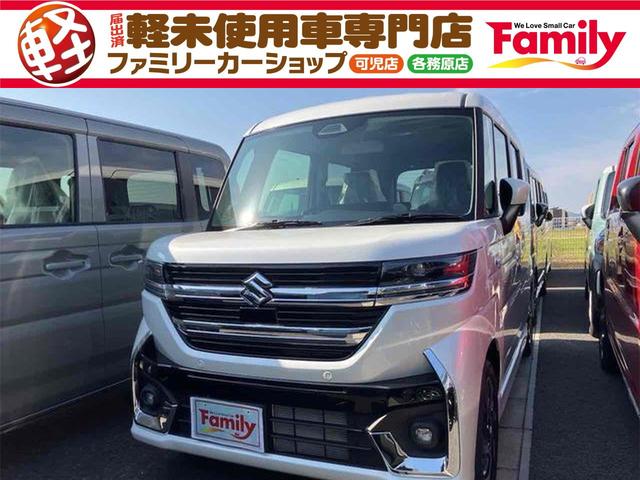 スペーシアカスタム（スズキ）ハイブリッドＸＳ　両側電動スライドドア　クリアランスソナー　オートクルーズコントロール　レーンアシスト　衝突被害軽減システム　オートライト　ＬＥＤヘッドランプ　スマートキー　アイドリングストップ　電動格納ミラー 中古車画像