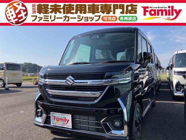 スペーシアカスタム（スズキ）ハイブリッドＸＳ　両側電動スライドドア　クリアランスソナー　オートクルーズコントロール　レーンアシスト　衝突被害軽減システム　オートライト　ＬＥＤヘッドランプ　スマートキー　アイドリングストップ　電動格納ミラー 中古車画像