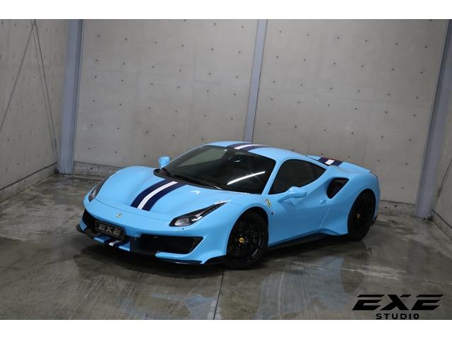 ４８８ピスタ(フェラーリ) Ｂｒｉｌｌｉａｎｔ可変式エキゾースト　カーボンＦフラップ／サイドエアスプリッター／エンジンカバー／リ 中古車画像