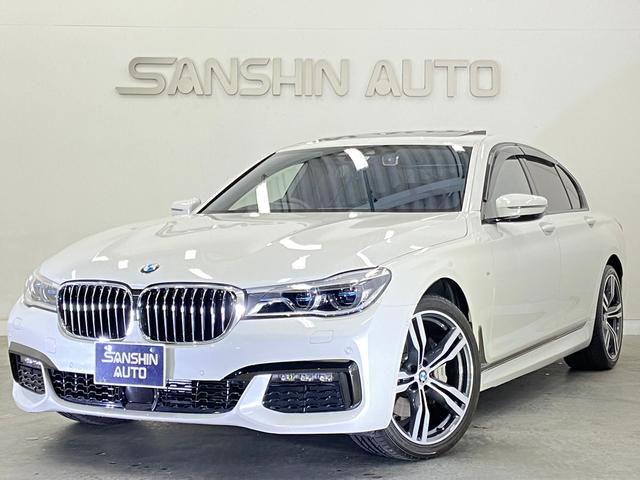 740d xDrive Mスポーツ 4WD ディーゼルターボ 茶革 サンルーフ 純正HDDナビ フルセグTV ETC 全周囲モニター 後席モニター リアタブレット型リモコン シートヒーター&クーラー 純正ドライブレコーダー パドルシフト(1枚目)