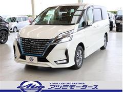 セレナ e-パワー ハイウェイスター 後側方衝突防止支援システム 後側方車両検知警報 LEDヘッドライト 両側パワースライドドア インテリジェントキー 10型ワイドナビ アラウンドビューモニター ETC 後席用フリップダウンモニター 中古車画像