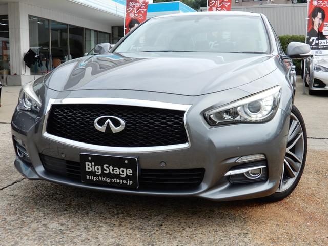 スカイライン ３５０ＧＴハイブリッドタイプＰクールエクスクルーシブ　サンルーフ・鍛造１９インチホイール・ミッドナイトブラックグリル・ストーンホワイト本革シート・本アルミフィニッシャー・ＢＯＳＥ　ＰｅｒｆｏｒｍａｃｅＳｅｒｉｅｓサウンド・ヒーター付きパワーシート・ＥＴＣ（1枚目）