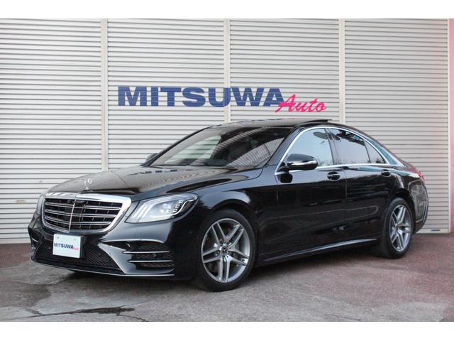 Ｓ４５０　ＡＭＧライン　後期型・Ｄ車・右Ｈ・ＡＭＧライン・パノラミックスライディングルーフ・スポーツステアリング・黒革エアーシート・全席シートＨ・ソフトクローズドア・ＬＫＡ・ＡＣＣ・ＢＳＭ・ＨＵＤ・パフュームアトマイザー