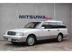 クラウンステーションワゴン Rサルーン 実走行86000km 修復歴なし ダイナモ交換済 7人乗り・サンルーフ・Wエアコン・純正ステアリング・後席コントロール・運転席パワーシート・純正カセットデッキ・電動格納ミラー・サイドバイザー・純正15インチアルミ・フィルム施工・ピッツーラペダルカバー 中古車画像