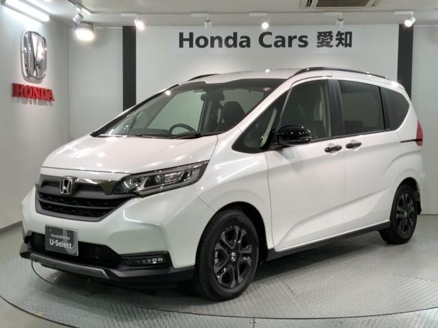 ホンダ フリード＋ハイブリッド ハイブリッド・クロスターブラックスタイル　ＨｏｎｄａＳＥＮＳＩＮＧ　新車保証　試乗禁煙車　ナビＶＸＭ－２３４ＶＦｉ　フルセグ　Ｒカメラ　ＣＤ録音　ＢＴオ－ディオ　ＤＶＤ　ＥＴＣ　ＬＥＤライト　ＡＡＣ　ルーフレール　ＥＴＣ車載器