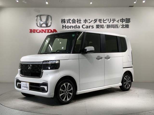 Ｎ－ＢＯＸカスタム ベースグレード　ＨｏｎｄａＳＥＮＳＩＮＧ　新車保証　試乗禁煙車　追突被害軽減ブレーキ　オートクルーズ　シートヒータ　ＬＥＤライト　ＥＴＣ車載器　セキュリティアラーム　ＡＡＣ　スマートキ－　パワステ　リアカメラ（1枚目）