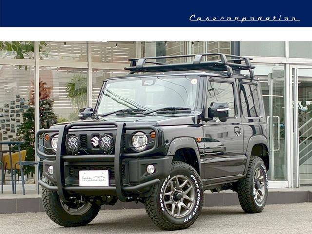 ジムニー XC 10インチフローティングオーディオ GI☆GEAR大型グリルガード GI☆GEARLEDフォグ GI☆GEARルーブラック GI☆GEAR1.5インチリフトアップキット オープンカントリータイヤ(1枚目)