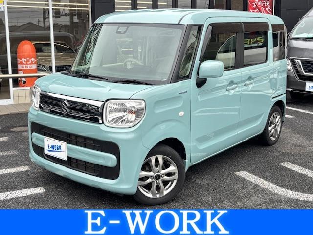 スペーシア ハイブリッドＸ　両側リアパワースライドドア　アイドリングストップ　衝突被害軽減システム　車線逸脱抑制機能　スマートキー　オーディオ　オートエアコン　運転席シートヒーター　電動格納ミラー（1枚目）