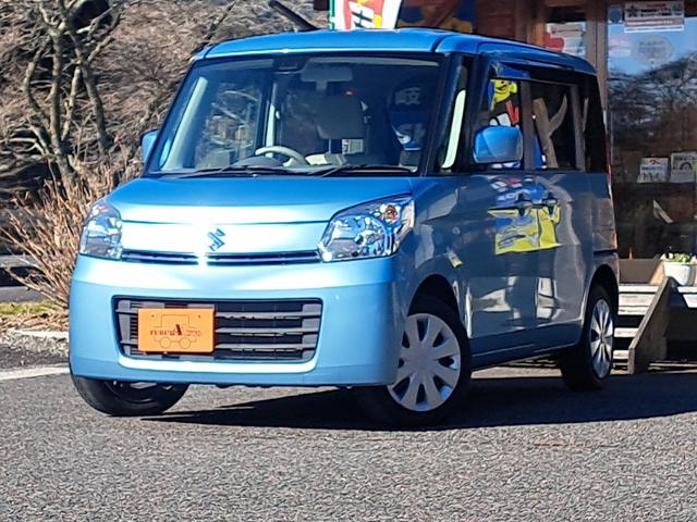 スズキ スペーシア Ｇ　レーダーブレーキサポート・４ＷＤ・社外ＣＤチューナー・運転席シートヒーター・スマートキー・プッシュスタート・オートエアコン・横滑り防止装置・盗難防止装置・ワンオーナー・禁煙車